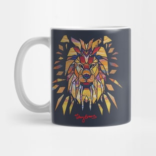 Geometric Lion Art collage Mug